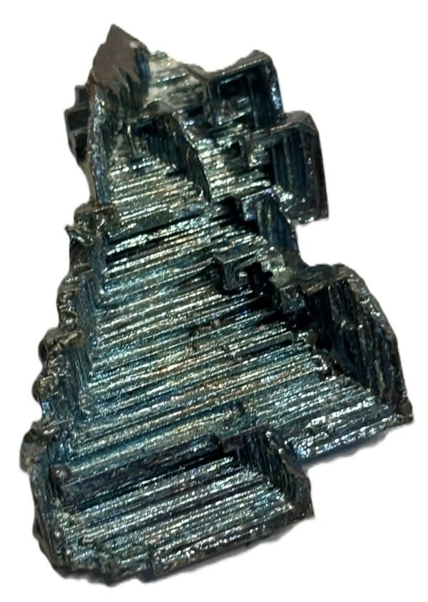 Blue bismuth hopper crystal specimen 3 sians emporium Blue bismuth hopper crystal specimen